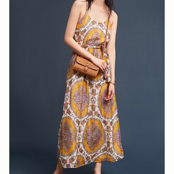 Anthropologie Dresses & Skirts - Anthropologie Golden Medallion Maxi Gown